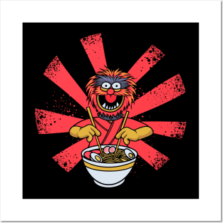 Muppets Eating Japanese Ramen Noodles Posters and Art